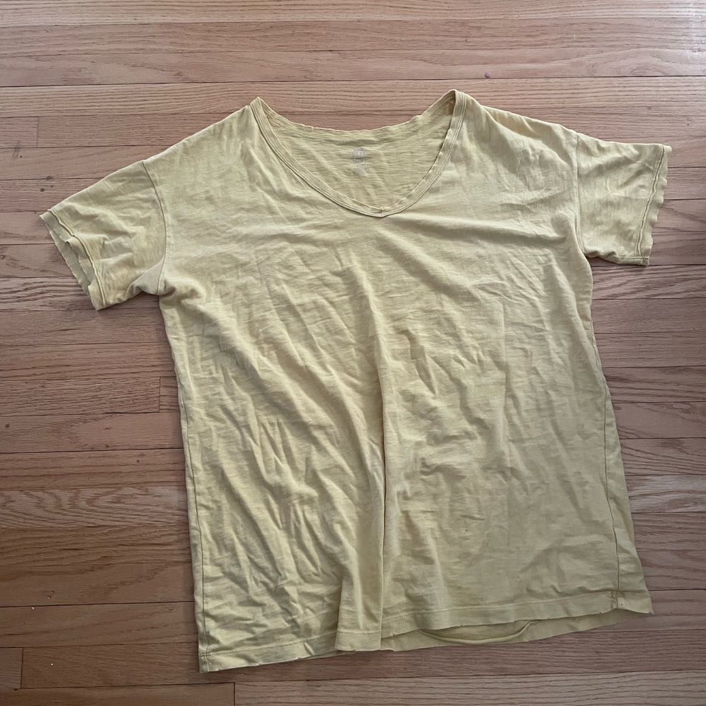 Yellow aerie T-Shirt - 100% cotton and teal green t shirt